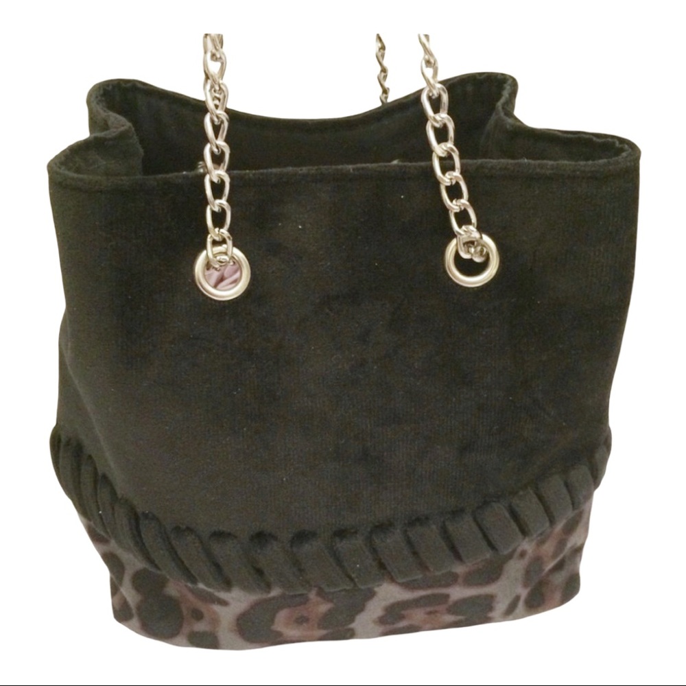 Capelli Kids NY Chain Drawstring Leopard Print Bag